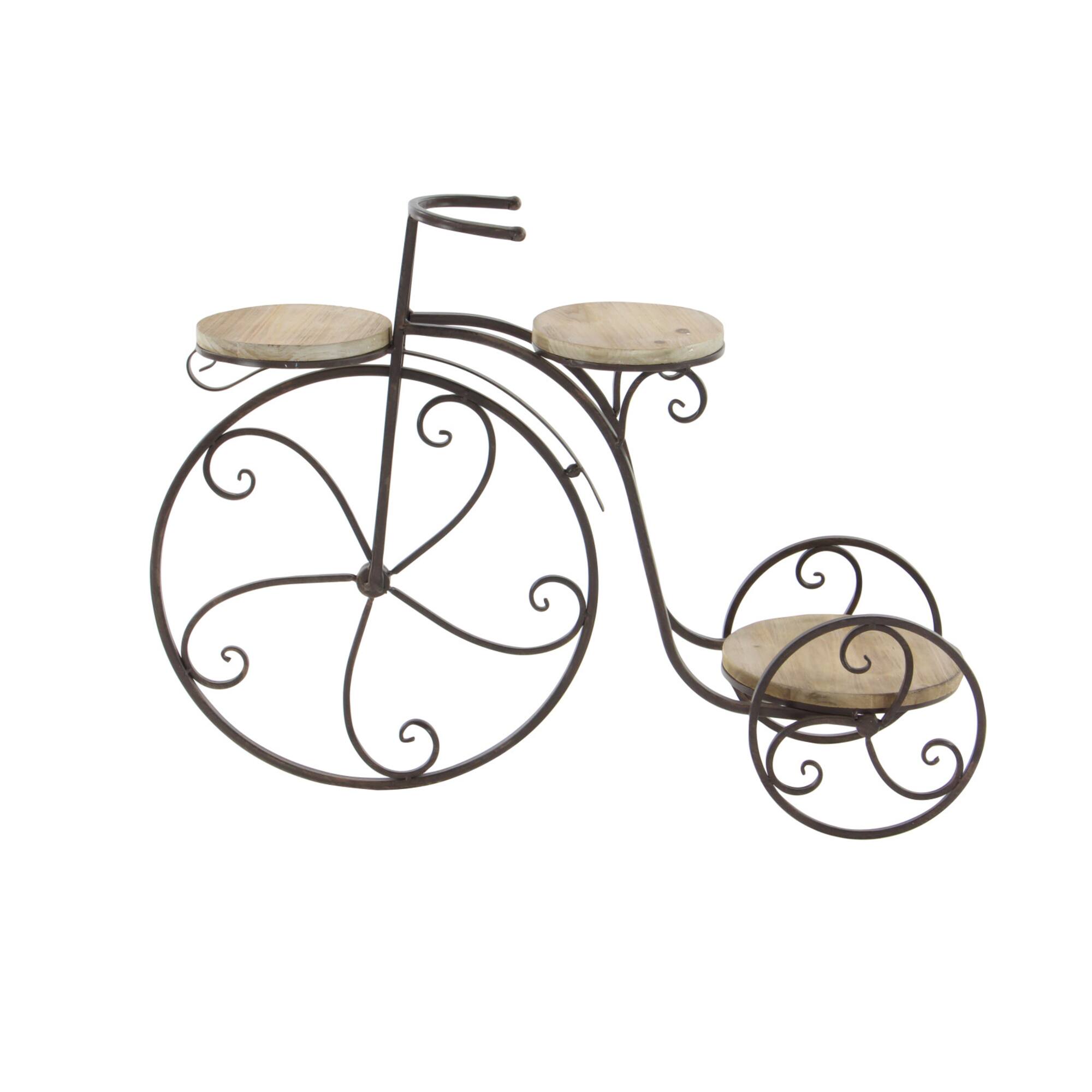 Brown Metal Farmhouse Bicycle Plantstand